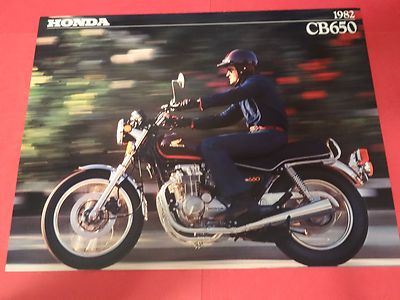 1982 Honda CB650 Motorcycle Sales Brochure Literature