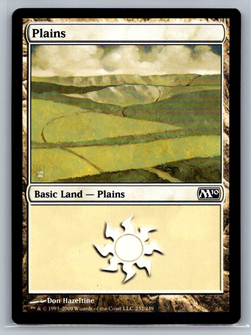 Basic Plains 2010 Magic: The Gathering MTG M10 #232/249 Basic Land -