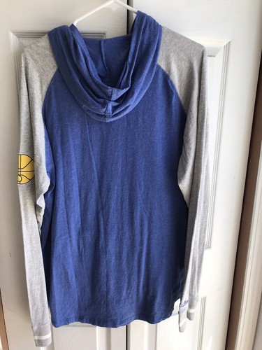 Women's Mitchell & Ness Retro Golden State Warriors Hooded shirt Sz EUC XL - Picture 6 of 6