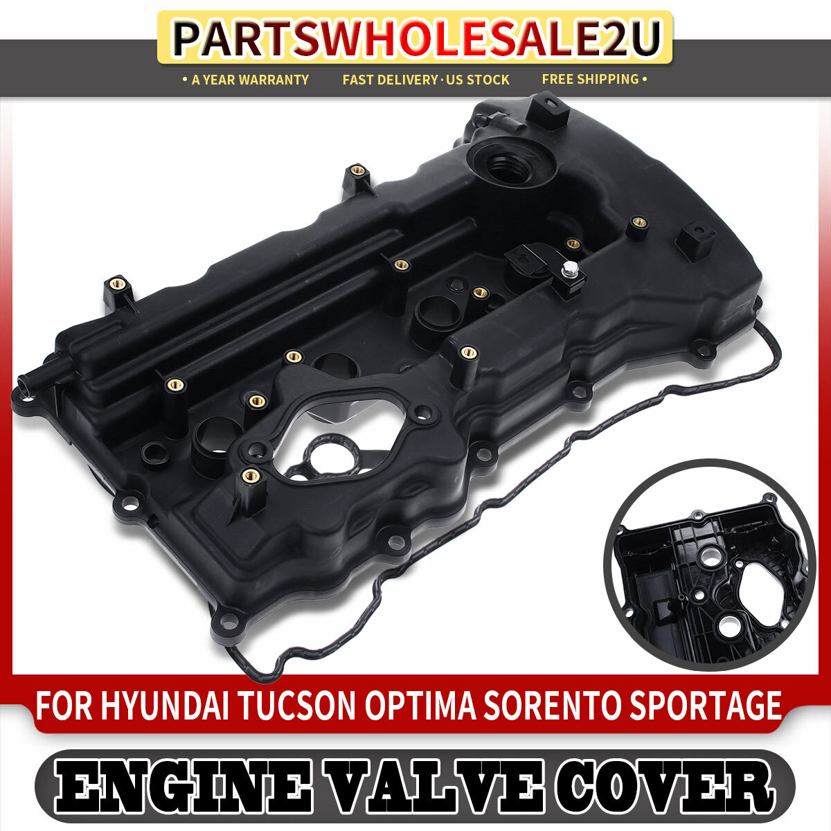 Pièce Automobile MGP Corée Couvercle De Soupape (culasse) Pour Hyundai Ix35/ I40, Kia Sportage 1.7 CRDi Euro 5 - Réf. 224102A700 Motoculteur Iseki