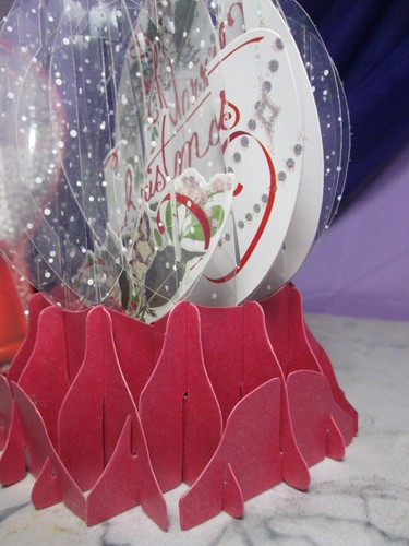 Up With Paper PopUp Merry Christmas 3D & Snow Globe Snowman w/Children 3D Cards - Picture 3 of 15