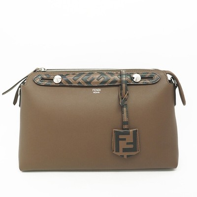 Pre-owned Fendi 8BL124 By The Way 2way Shoulder Bag Brown Leather Free Shipping | eBay