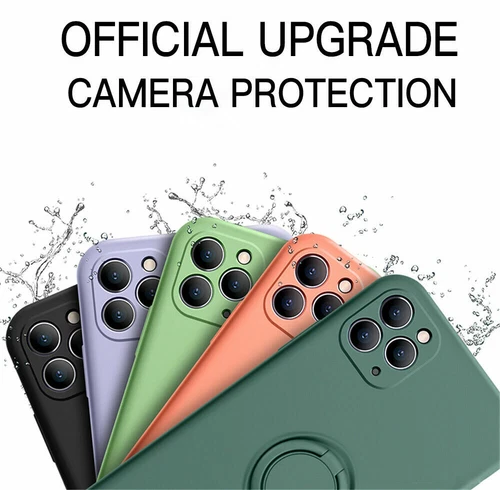 Etui na iPhone 16 15 14 13 Pro Max 12 11 XR XS Silikonowe etui ochronne Ring Cover - Zdjęcie 2 z 28