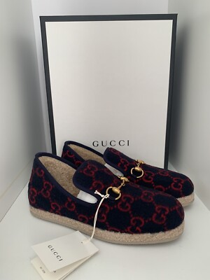 Gucci Blue Shearling Lined Espadrilles Size 6 Men s