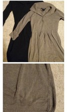 Sweater Dress Gray And Black Women Small