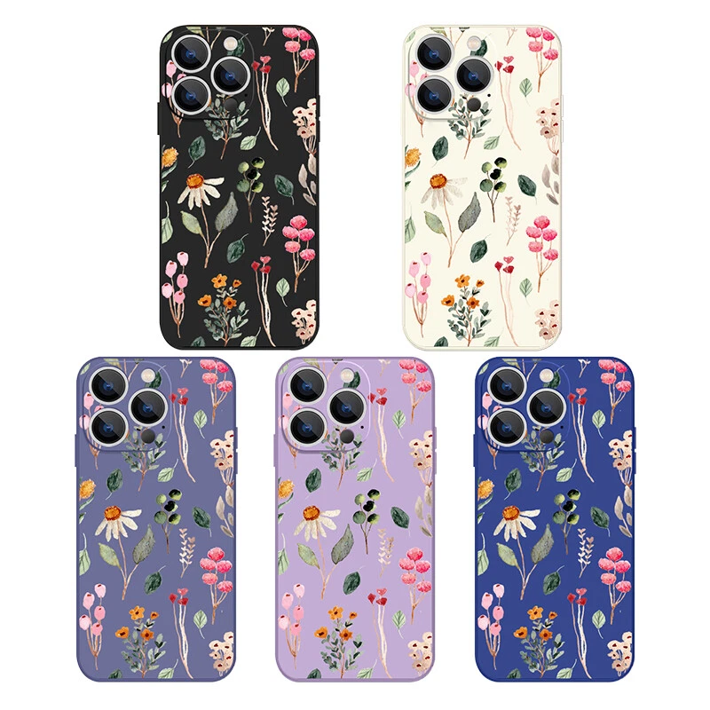 Flower Phone Case For iPhone 16 15 Pro Max 14 13 12 11 XR XS Silicone Soft Cover - Image 3 of 4
