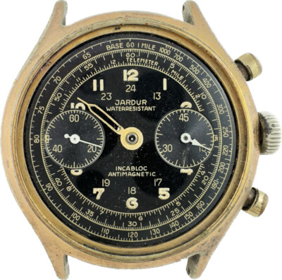 Vintage Jardur 850 Pilgrim 17 Jewel Men's Chronograph Wristwatch Landeron48 Rare