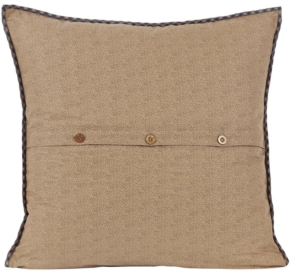 Bloque de cabina de troncos Euro Sham acolchado a mano cuadrado de 26" retazos azul rojo Millsboro Foto 3 de 4