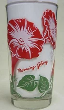 Morning Glory Peanut Butter Glass Glasses Drinking Kitchen Mauzy 72-5