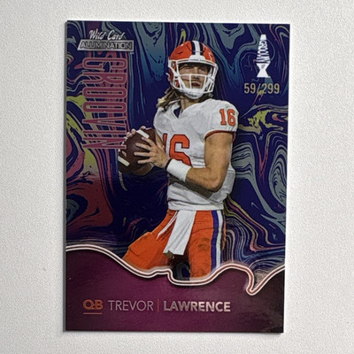 Wild Card 2021 Alumination Groovin' Trevor Lawrence #BG-1 Blue-Pink /299 