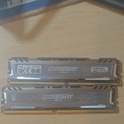 Ballistix Sport 16GB (2x8GB) DDR4-2400 PC4-19200 288-Pin DIMM XMP