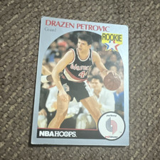 1990-91 NBA Hoops Drazen Petrovic Rookie #248 Portland Trail Blazers Card