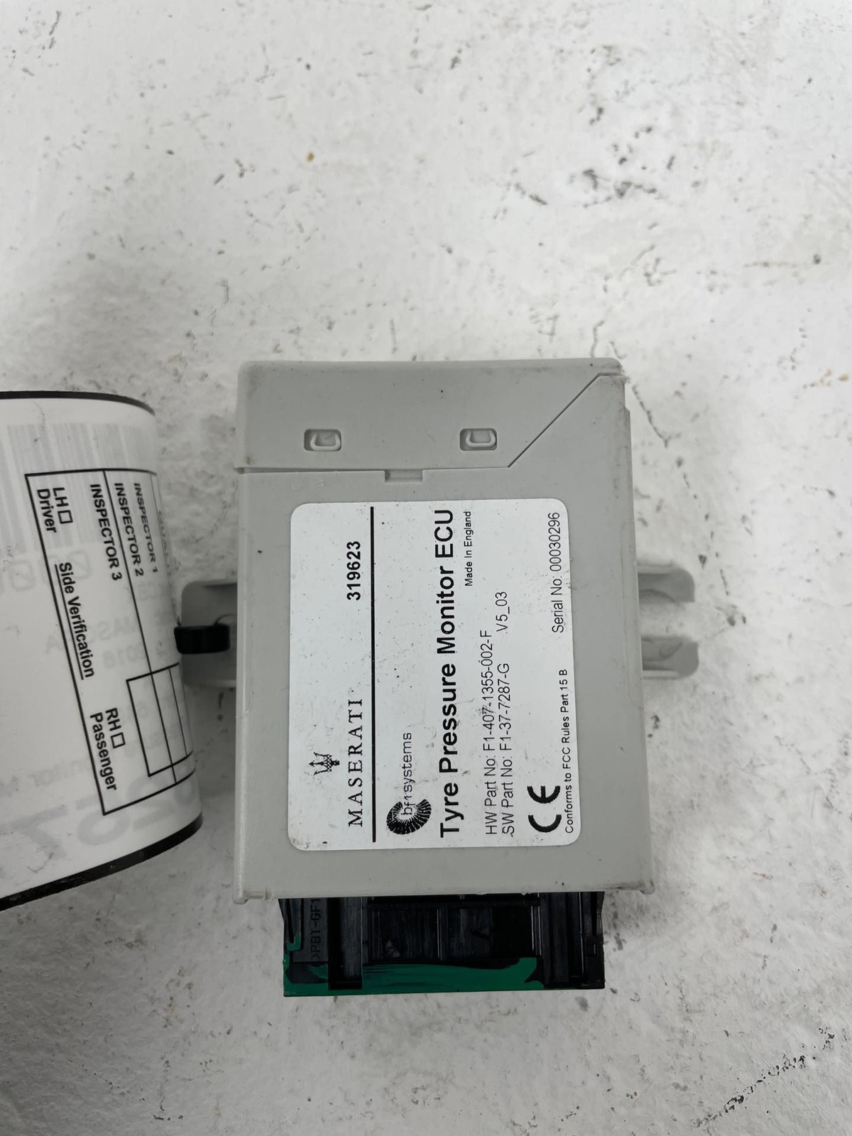 2007 - 2016 MASERATI GRANTURISMO OEM Tire Pressure Monitor Module 319623