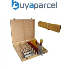 Irwin Marples M373 8 Piece Splitproof Set Chisels 6-50mm Box + Leather Tool Roll