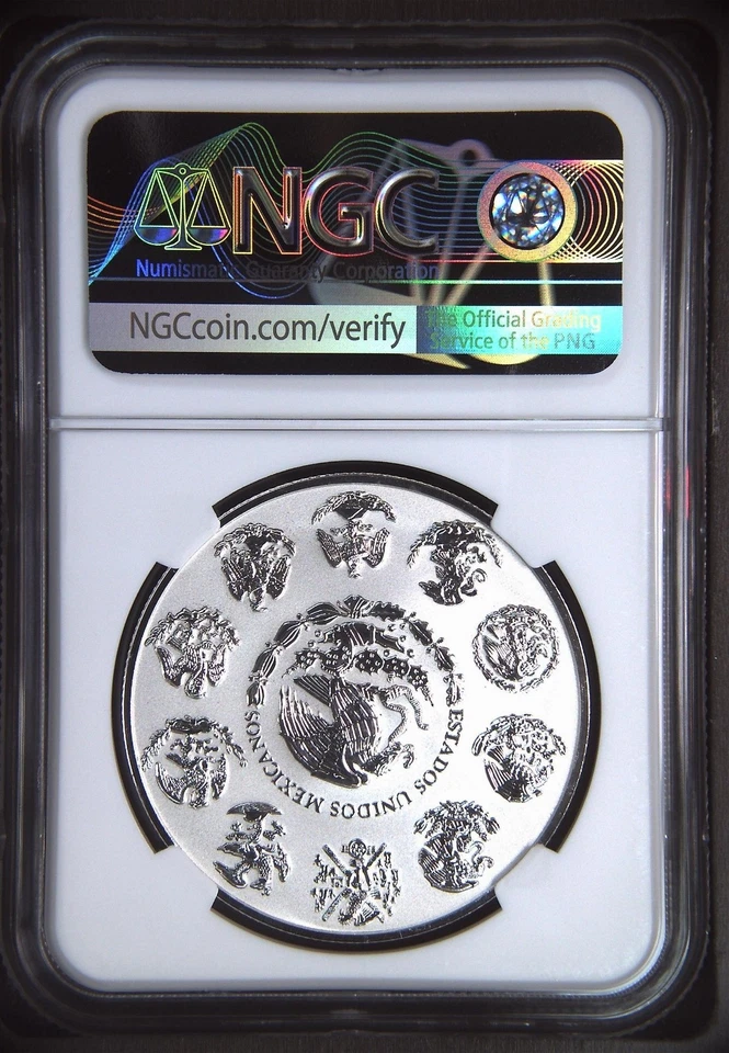 2019 MEXICO SILVER ONZA LIBERTAD NGC PL70 REVERSE PROOF FIRST RELEASES - Image 2 of 4