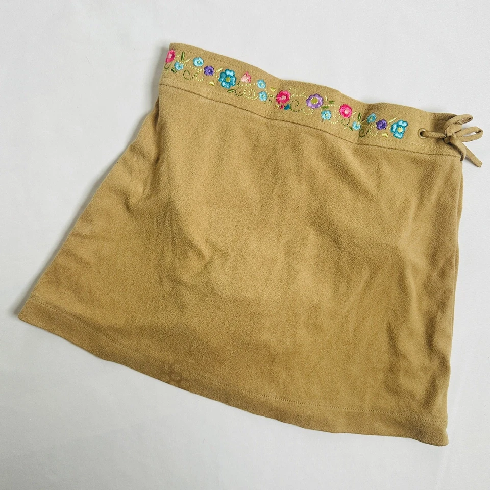 Винтажная юбка TCP The Children's Place из искусственной замши с вышитым поясом размер 4T - Изображение 2 из 4