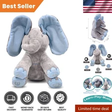 Kyle Peek A Boo Singing Elephant Toy - Interactive Plush for Babies & Toddlers