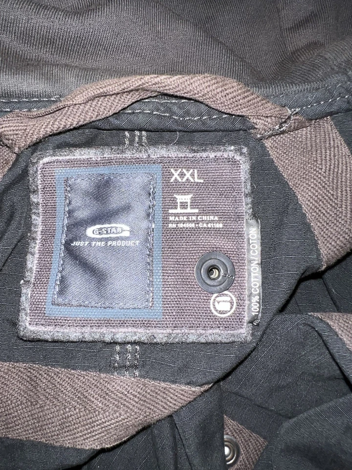 Chaqueta G-Star Raw Estilo Japonés Negra Y2K Multi Bolsillo Cremallera Completa Talla 2XL Foto 2 de 4
