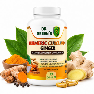 Turmeric Curcumin with Ginger and Bio pepper 2600mg Triple Strength Capsules 100