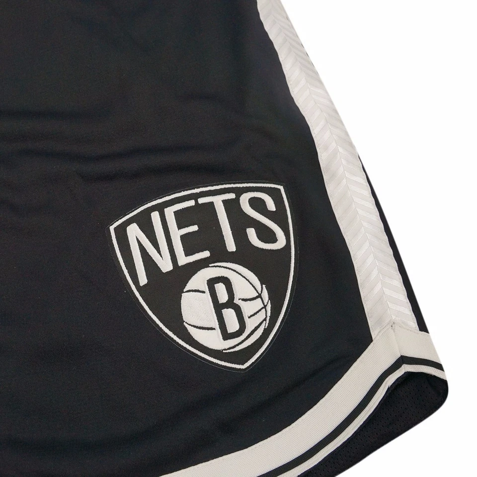 2016-17 Brooklyn Nets NBA Adidas Authentic On-Court Rev 30 Black Game Shorts - Image 3 of 4