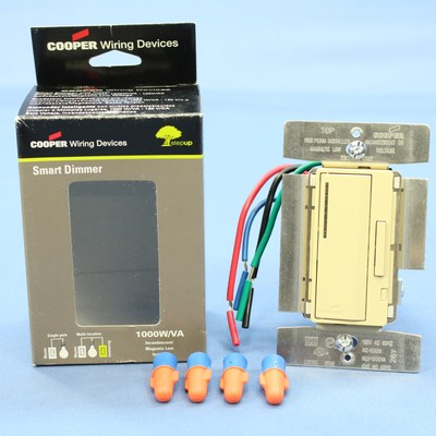 Cooper Ivory Smart Master Dimmer Preset Light Switch Multi-Way 1000W AIM10-V