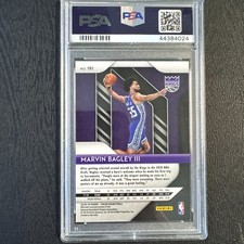 2018-19 Panini Prizm - Silver Prizm #181 Marvin Bagley III (RC) Kings PSA 9