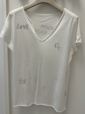 NWT | Zadig & Voltaire Woop Skull Stars Strass Short Sleeve Tee sz S | MSRP $128