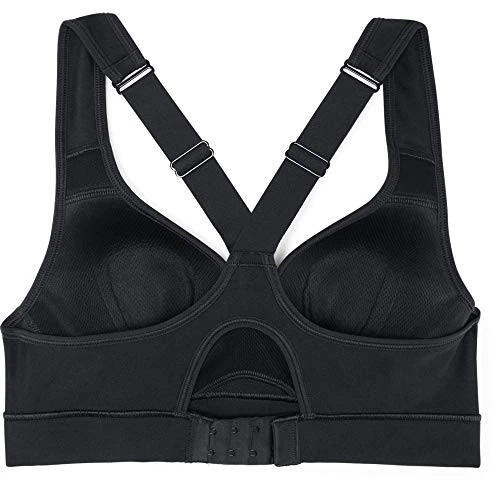 Under Armour Women's Warp Knit High Impact Sports Bra, Black, 32DD - Image 3 of 4