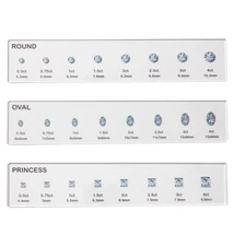 Gem Ring Sizer Measuring Tool Set Carat Finger Sizing Measurement Gemstone Shape