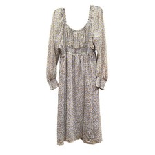 NWT Forever 21 Plus Size 1X Purple Ditsy Floral Print Midi Dress fairy boho