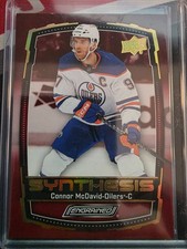 2023-24 UD Engrained Hockey Synthesis Connor McDavid Red SP Edmonton Oilers NHL