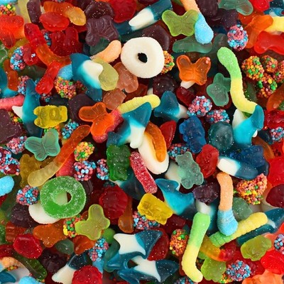 Ultimate Sweet & Sour Candy Salad Gummy Mix -Bears, Worms, Rings, Sharks & More 