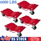 4 Pack Heavy Duty Wheel Dollies 6000 LBS Car Moving Skates Vehicle Repair Dolly
