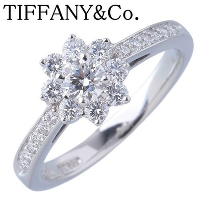 Tiffany & Co. Flora Ring Diamant Pt950 US#5-1/4~5-3/4 P0068090