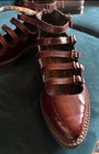 T.U.K. Burgundy Multi-Strap Pointed Creeper Shoes - US Women's 10 — photo 2