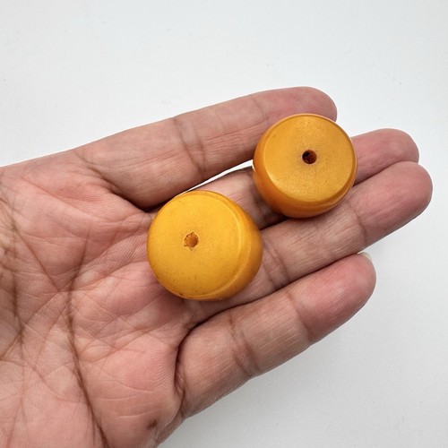 Vintage Butterscotch Eigelb Bakelit lose abgestuft klobige Perlen GETESTET 186 G - Bild 5 von 13