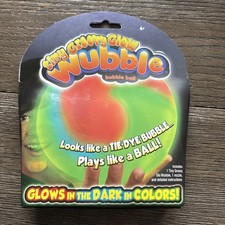 NEW Tiny Groovy Glow Wubble Bubble Ball Glows in the Dark Tie-Dye Kids Gift