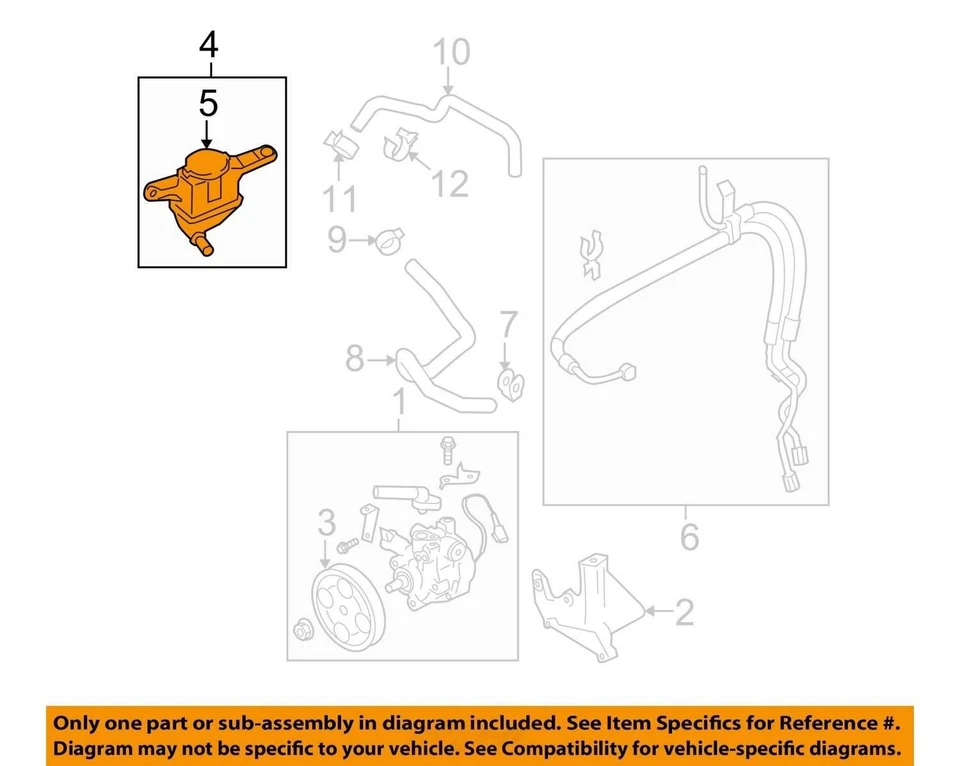 Power Steering Fluid Reservoir Tank 34630AJ00B FITS 2010-2014 SUBARU LEGACY 2.5L - Image 4 of 4