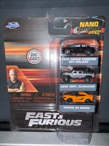 Lot De 3 Voitures Fast & Furious Nano Hollywood Rides Jada - Modèles Moulés Sous Pression, Boîte Neuve, édition 2021