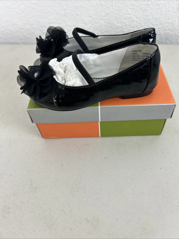 Новый с Ярлыками Nordstrom черный маленький каблук туфли со стразами ребенка ясельного возраста девочек размер 6,5 - Изображение 2 из 4