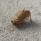 Vtg Wicker Bug Insect Fly Boho Woven Sculpture Bug Decor Cottagecore MCM Cricket — photo 1
