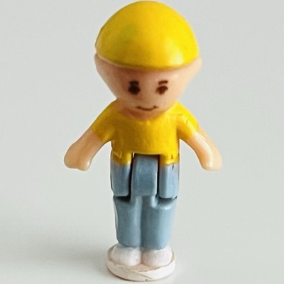 Vintage Polly Pocket Figure Boy Doll Beach House Shell Compact Bluebird 80s 1989