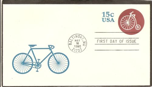 US Scott # U597 Highwheeler Bicycle FDC. Ready For Cachet - 第 1/1 張圖片