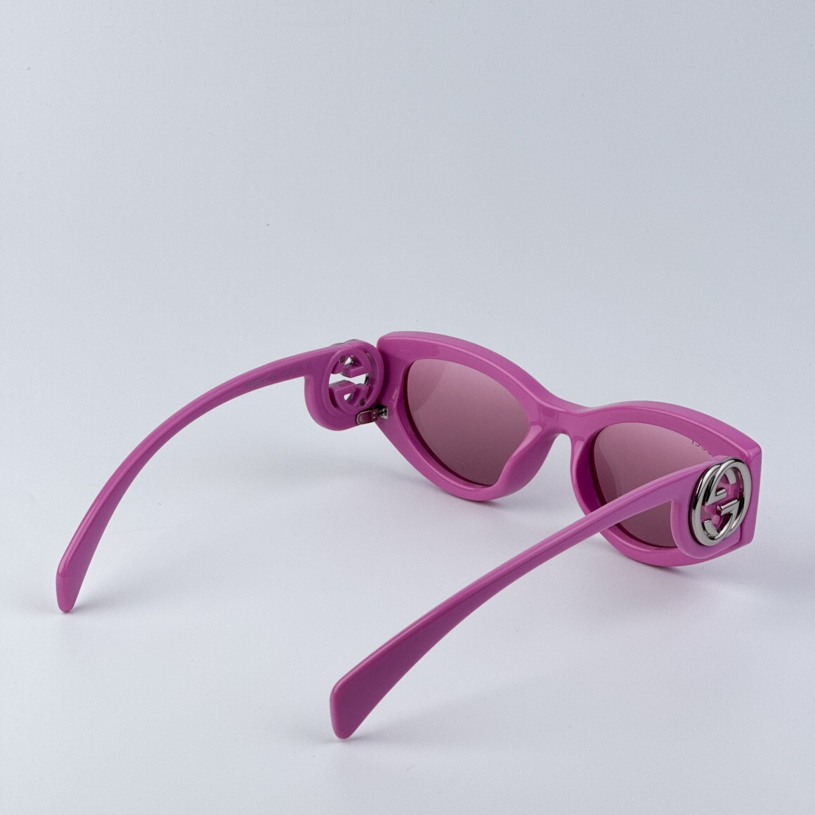 Gucci Women AUTHENTIC Sunglasses Pink Mirror Oval GG1691S 
