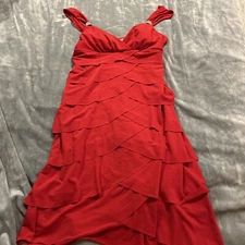 La Belle Juniors Size 5 Cocktail Dress Rhinestone Accents On Straps 