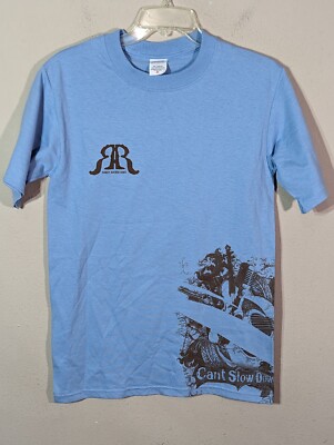 Rare Randy Rogers Band Texas Country Blue Wrap Around Graphic Band T-shirt SML