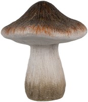 Clayre & Eef 6CE1765 Dekoration Pilz Keramik Braun Weiß Ø 11X12 Cm