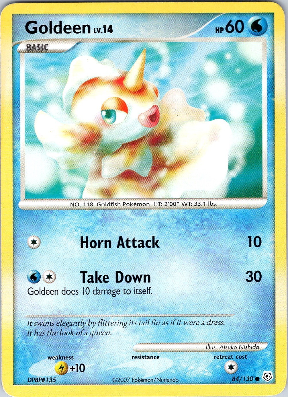 Pokemon TCG Goldeen Lv.14 Diamond & Pearl 84/130 Regular Common Card NM