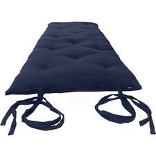 Japanese Floor Rolling Futon Mattress, Cotton Pad, Shikifuton 3 x 30 x 80 Navy