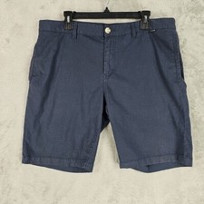 Travis Mathew Short Mens Size 38 Navy Blue Stretch Comfort Bermuda Chino Golf